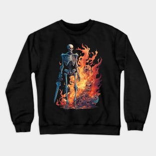 Infernal RealmsDomain of Evil Demons and Hellish Skeleton Crewneck Sweatshirt